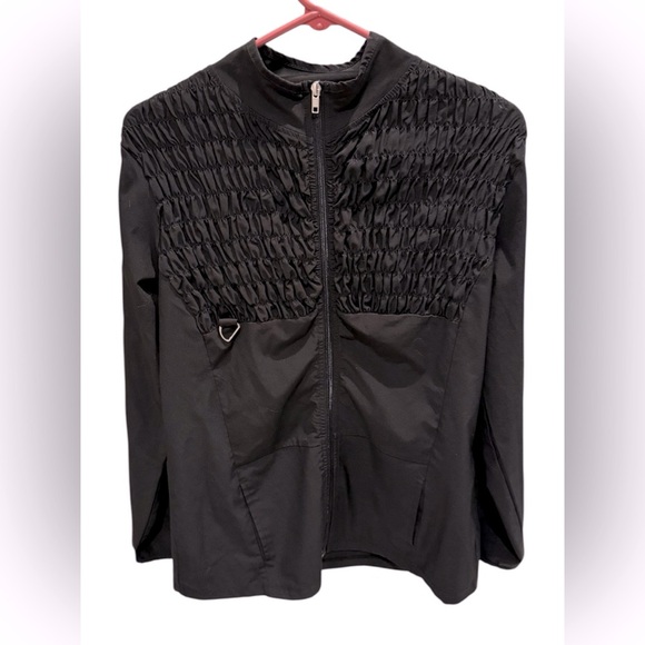 RBX Scrubs Jacket Black Quilted Full Zip Polyester Size Medium - Picture 1 of 3